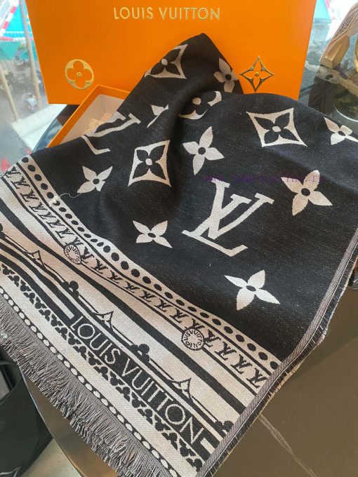 The Amazing Long Scarf features Monogram elements pieced together, referencing the intricatehpt4vcji - Image 6