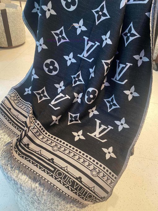 The Amazing Long Scarf features Monogram elements pieced together, referencing the intricatehpt4vcji - Image 8