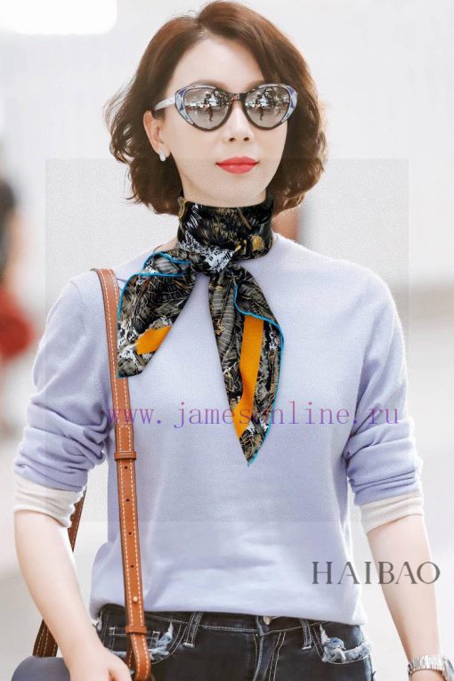 The new silk scarf with Chanel leaf pattern 90 is highly recommended for its excellent qualih6hmivls - Image 2