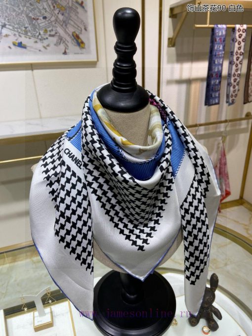 The newly decorated camellia 90 silk square scarf is recommended by VIPs and must be bought qx3c9j4y - Image 6