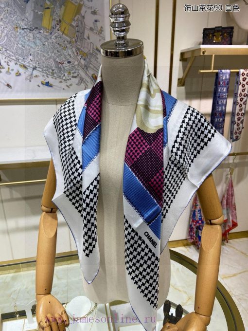 The newly decorated camellia 90 silk square scarf is recommended by VIPs and must be bought qx3c9j4y - Image 7