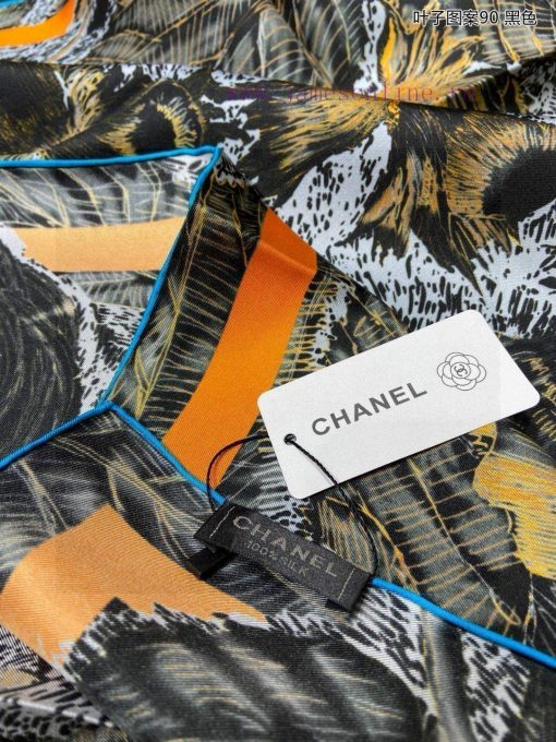 The new silk scarf with Chanel leaf pattern 90 is highly recommended for its excellent qualih6hmivls - Image 9