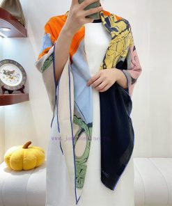 Chanel LOGO Luggage 140 Silk Cashmere Square Scarf, High end Big Love Silk Cashmere Baby Tou8ybzpq1h