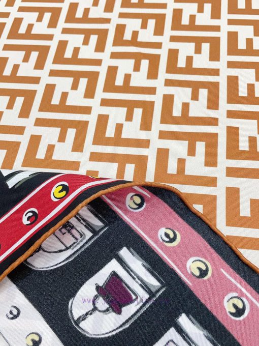 FD's latest flagship FF badge printed 90 silk square scarf is a perfect match for both vacatcirjkjbk - Image 6