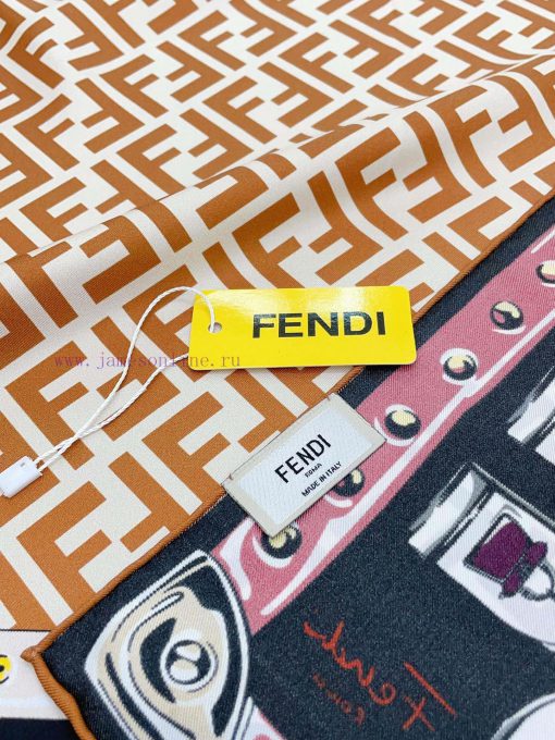 FD's latest flagship FF badge printed 90 silk square scarf is a perfect match for both vacatcirjkjbk - Image 7