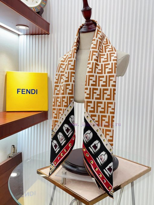 FD's latest flagship FF badge printed 90 silk square scarf is a perfect match for both vacatcirjkjbk - Image 8