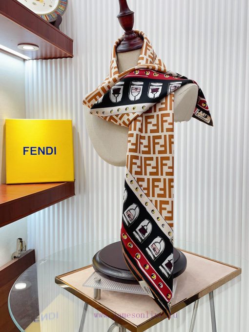 FD's latest flagship FF badge printed 90 silk square scarf is a perfect match for both vacatcirjkjbk - Image 9