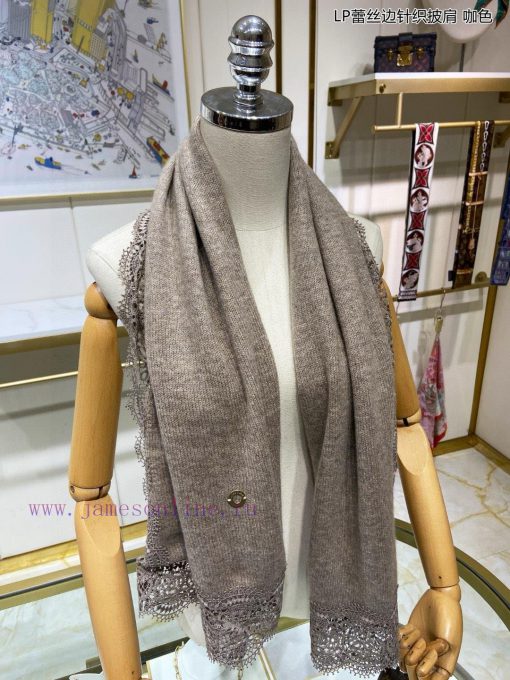 New Loro Piana Cattle LP Lace Edge Knitted Shawl Multi functional Shawl, can be wrapped as y49z5hb4e - Image 5
