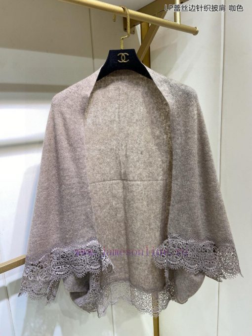 New Loro Piana Cattle LP Lace Edge Knitted Shawl Multi functional Shawl, can be wrapped as y49z5hb4e - Image 6