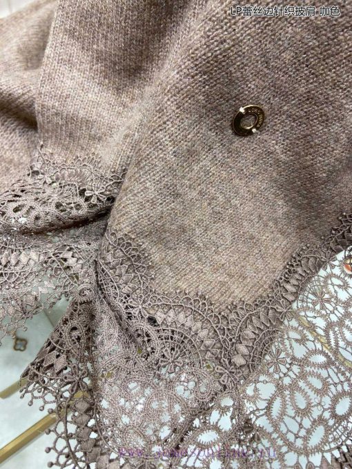 New Loro Piana Cattle LP Lace Edge Knitted Shawl Multi functional Shawl, can be wrapped as y49z5hb4e - Image 9