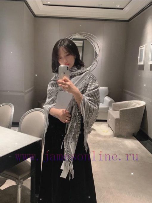 DI Ao CD Jacquard Logo Printed Large Square Scarf, Shawl, Blanket, Three Uses, Material 57% yd9oqc2c