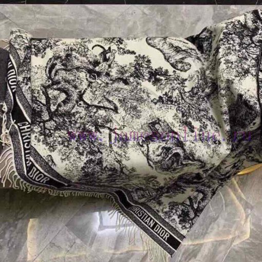 DIOR animal printed large square scarf shawl blanket scarf shawl blanket three in one, super1r8bio4y - Image 4