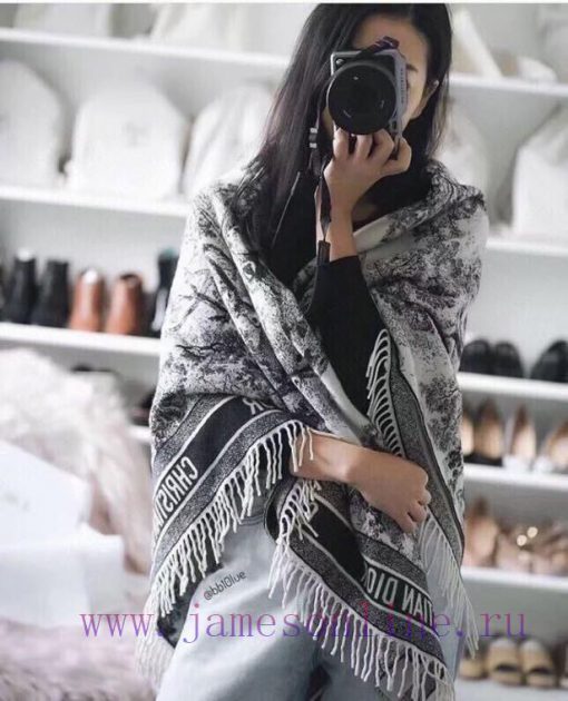 DIOR animal printed large square scarf shawl blanket scarf shawl blanket three in one, super1r8bio4y - Image 6