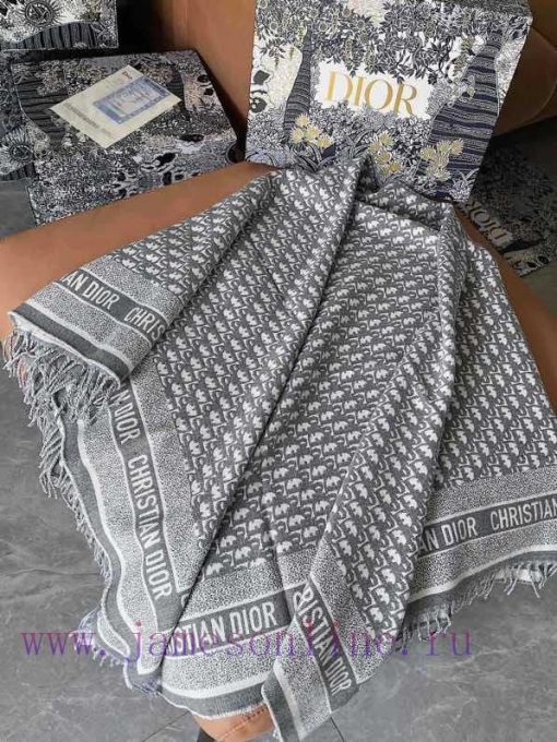 DI Ao CD Jacquard Logo Printed Large Square Scarf, Shawl, Blanket, Three Uses, Material 57% yd9oqc2c - Image 10
