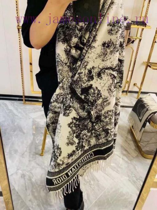 DIOR animal printed large square scarf shawl blanket scarf shawl blanket three in one, super1r8bio4y - Image 8