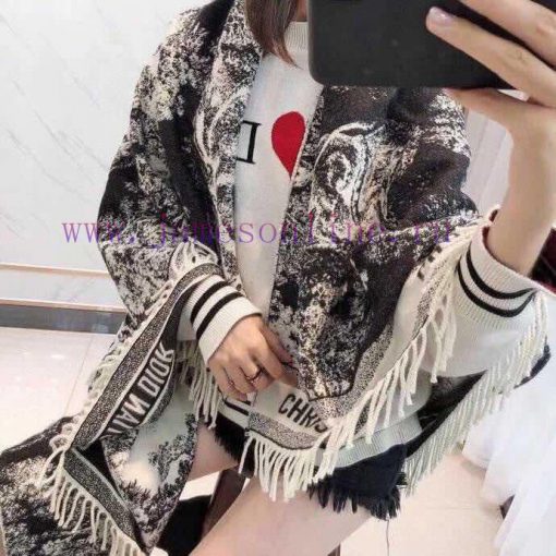 DIOR animal printed large square scarf shawl blanket scarf shawl blanket three in one, super1r8bio4y - Image 9