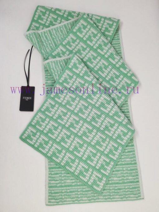 Fendi contrasting letter combinationWool and cashmere 30/7030*180cmSoft cashmere scarf full rflxymob - Image 4