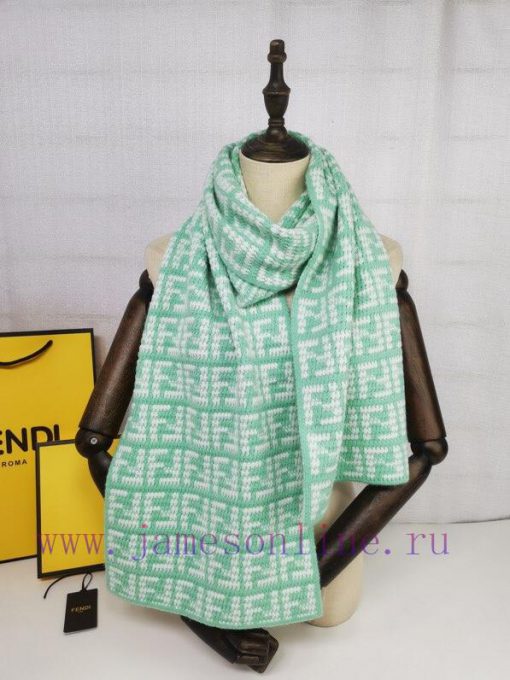 Fendi contrasting letter combinationWool and cashmere 30/7030*180cmSoft cashmere scarf full rflxymob - Image 5