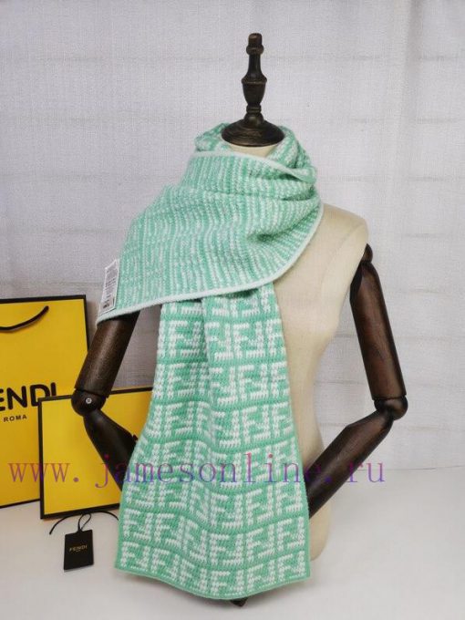 Fendi contrasting letter combinationWool and cashmere 30/7030*180cmSoft cashmere scarf full rflxymob - Image 6