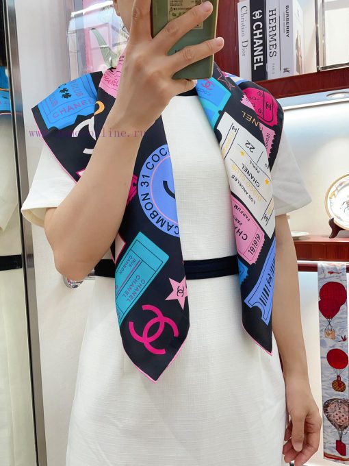 CHANEL brand logo 90 silk square scarf is recommended for VIPs to start quickly. High end locy7fe6dy