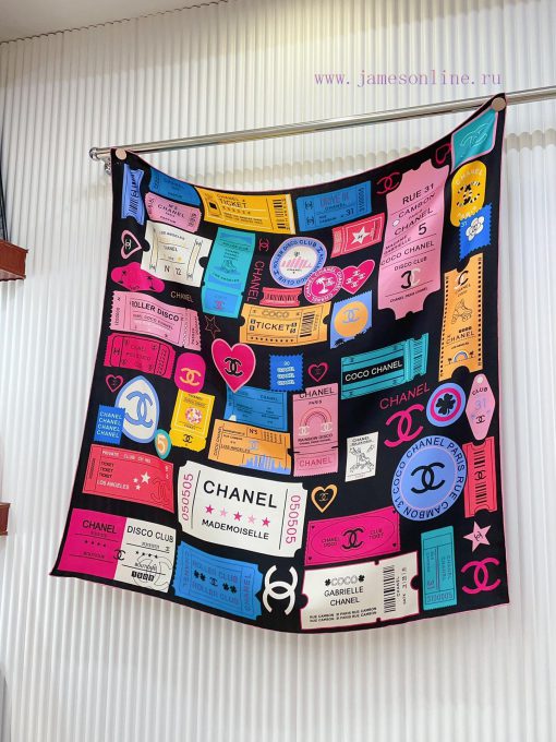 CHANEL brand logo 90 silk square scarf is recommended for VIPs to start quickly. High end locy7fe6dy - Image 5