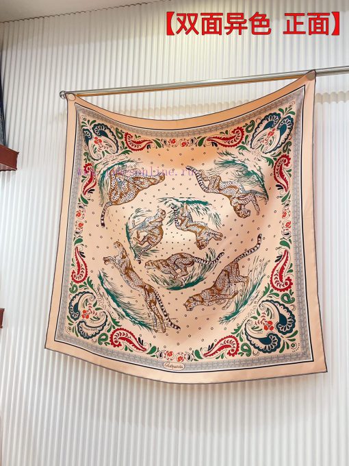 18mm double-sided different color silk scarf Hermes double-sided silk scarf has a new new co6di3lifv - Image 5
