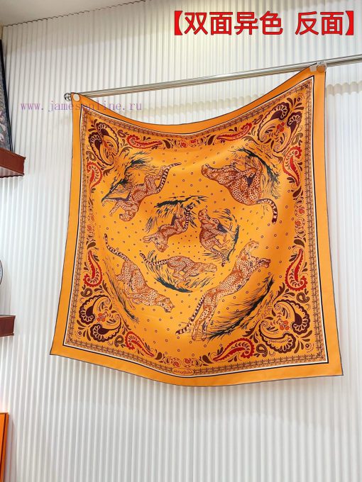18mm double-sided different color silk scarf Hermes double-sided silk scarf has a new new co6di3lifv - Image 6