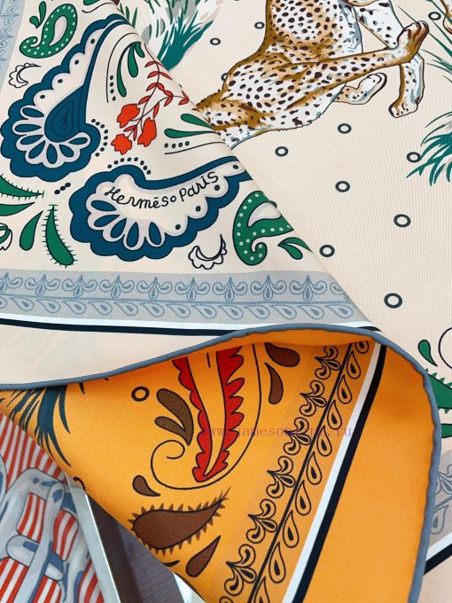 18mm double-sided different color silk scarf Hermes double-sided silk scarf has a new new co6di3lifv - Image 8