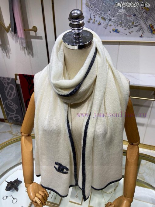 The new fragrant silver striped cashmere knitted long scarf is so beautiful [tears]. It is ab72ktjk5 - Image 5