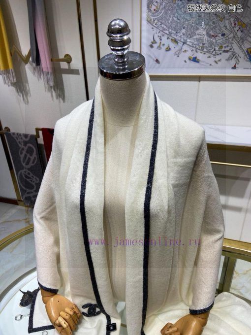 The new fragrant silver striped cashmere knitted long scarf is so beautiful [tears]. It is ab72ktjk5 - Image 6
