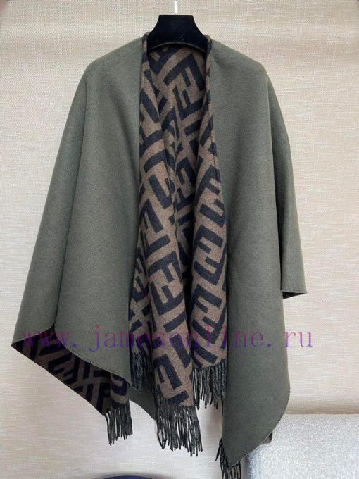 Premium Original Order ‼ Fendi's latest classic FF letter element double-sided floral cape, v02kbth6 - Image 10