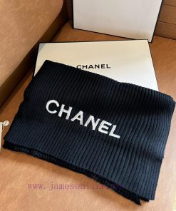 New Chanel Cashmere Scarf for Autumn and Winter, Free Purchasing Grade, Double Embroidered wooxt3og8
