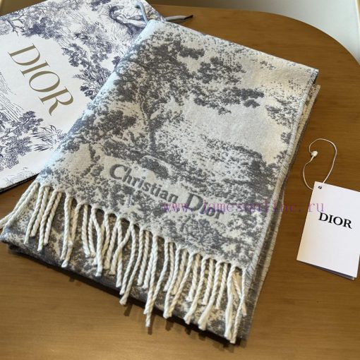 Dior (animal gray) high-quality CD animal printed long scarf, scarf and shawl dual-use, a su9d4lhy8y - Image 2