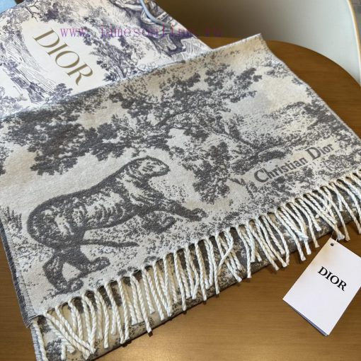 Dior (animal gray) high-quality CD animal printed long scarf, scarf and shawl dual-use, a su9d4lhy8y - Image 3