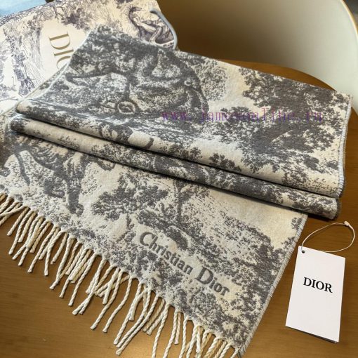 Dior (animal gray) high-quality CD animal printed long scarf, scarf and shawl dual-use, a su9d4lhy8y - Image 6