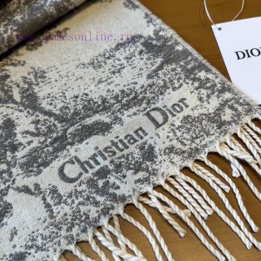 Dior (animal gray) high-quality CD animal printed long scarf, scarf and shawl dual-use, a su9d4lhy8y - Image 7