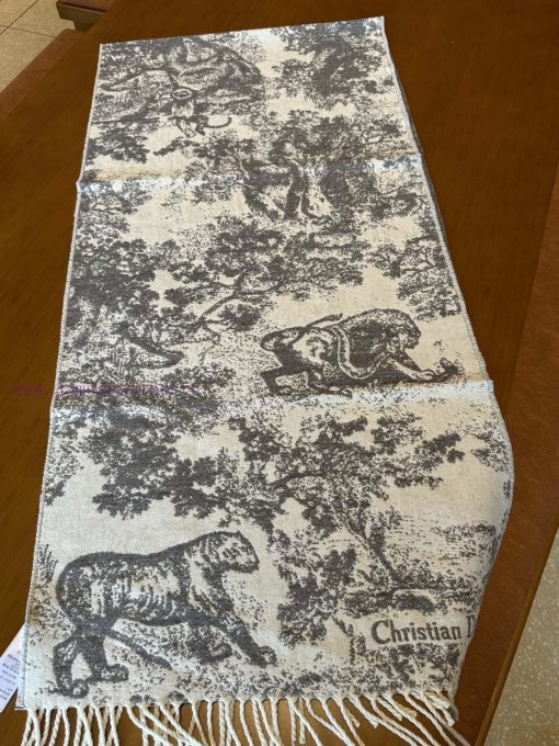 Dior (animal gray) high-quality CD animal printed long scarf, scarf and shawl dual-use, a su9d4lhy8y - Image 8