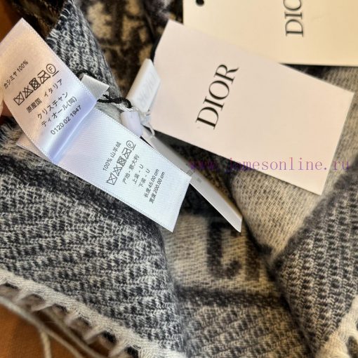 Dior's Oblique print scarf reinterprets the classic Dior logo, showcasing a modern spirit. Ifp5l3cu0 - Image 4