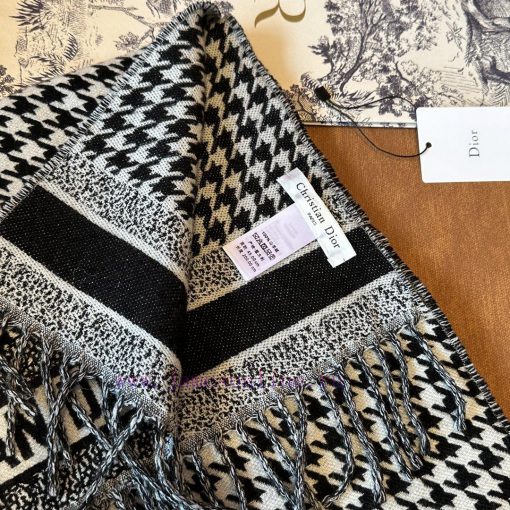 Dior (houndstooth black) high-quality ️ Dior printed long scarf ️ scarf and shawl dual-use, 8aai03ks - Image 3