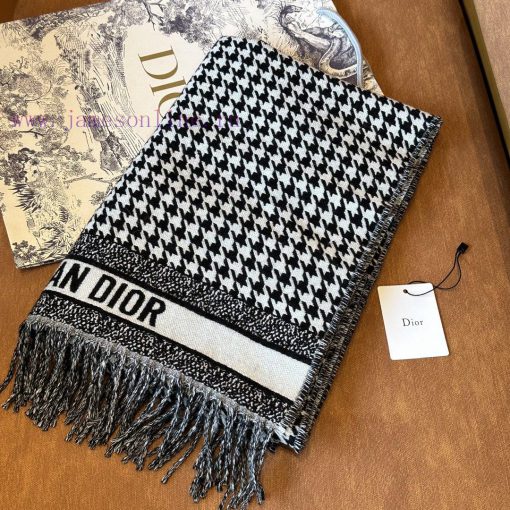Dior (houndstooth black) high-quality ️ Dior printed long scarf ️ scarf and shawl dual-use, 8aai03ks - Image 4