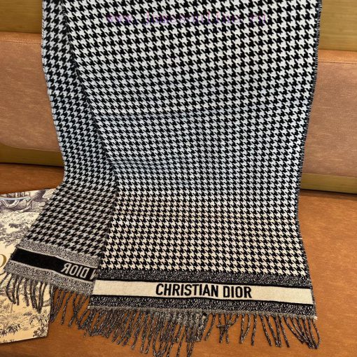 Dior (houndstooth black) high-quality ️ Dior printed long scarf ️ scarf and shawl dual-use, 8aai03ks - Image 6