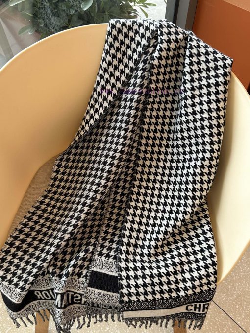 Dior (houndstooth black) high-quality ️ Dior printed long scarf ️ scarf and shawl dual-use, 8aai03ks - Image 7