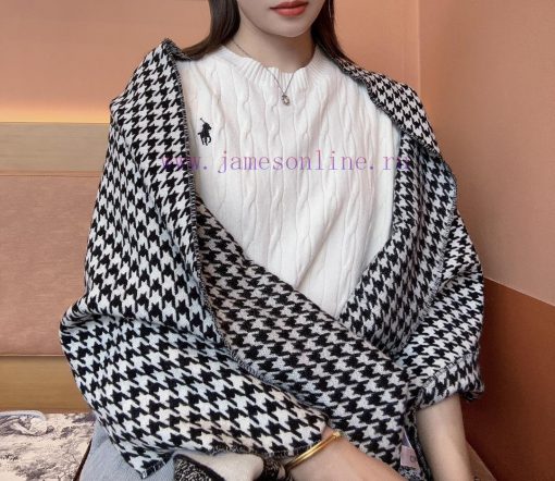 Dior (houndstooth black) high-quality ️ Dior printed long scarf ️ scarf and shawl dual-use, 8aai03ks - Image 10