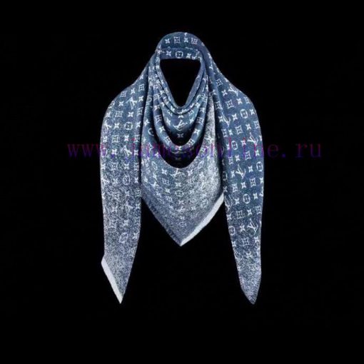 The original Denim Gradient shawl presents a gradient effect, resembling the unique texture ebbnce69 - Image 3