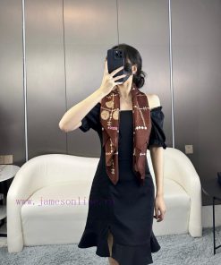 Chanel Pearl Dark Pattern Jacquard 90 Silk Square Scarf is a VIP recommendation to start quidl25yrpt