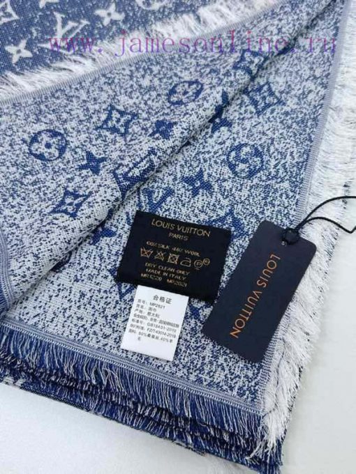 The original Denim Gradient shawl presents a gradient effect, resembling the unique texture ebbnce69 - Image 10