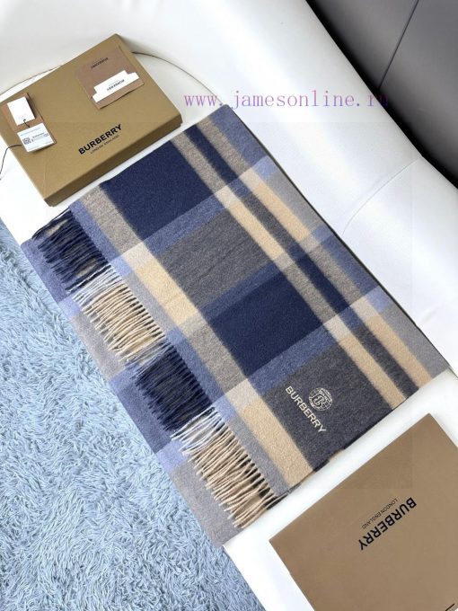 New Burberry's 2024 Water Ripple Earth Logo Shawl is a top of the line cashmere shawl scarf tjoildup - Image 4