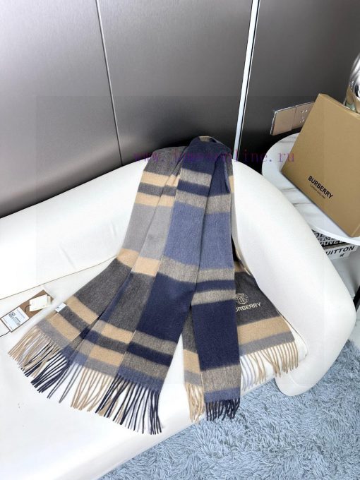 New Burberry's 2024 Water Ripple Earth Logo Shawl is a top of the line cashmere shawl scarf tjoildup - Image 7