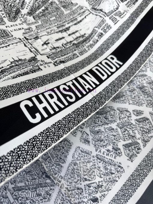 Paris map fabric made of real silkSize 90 * 90The color is black and white, and this square llvxch99 - Image 8