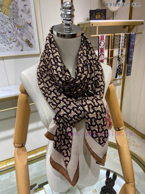 The new Burberry B letter long scarf with double-sided same color printing is recommended fogtfejtti - Image 5